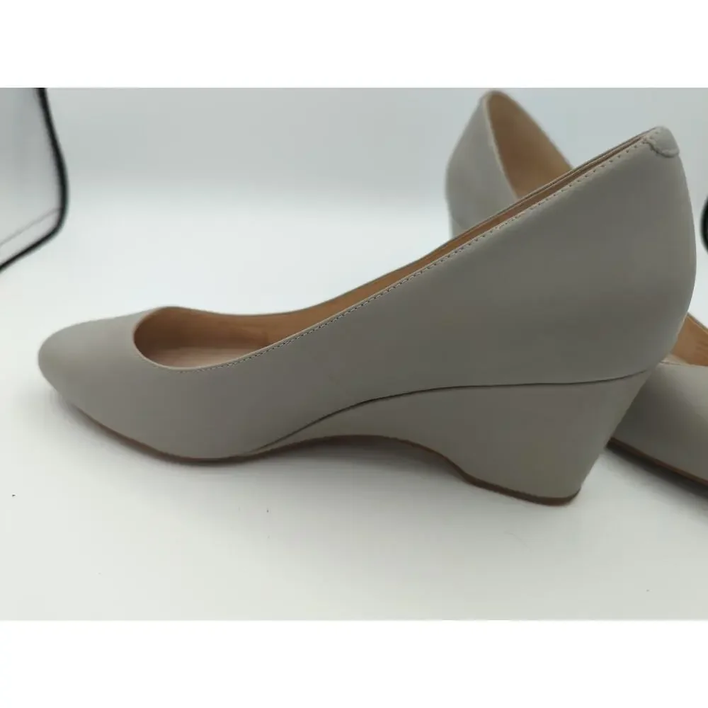 Cole Hann Gray Slip-on Wedge Close Toes Heel Size 9b